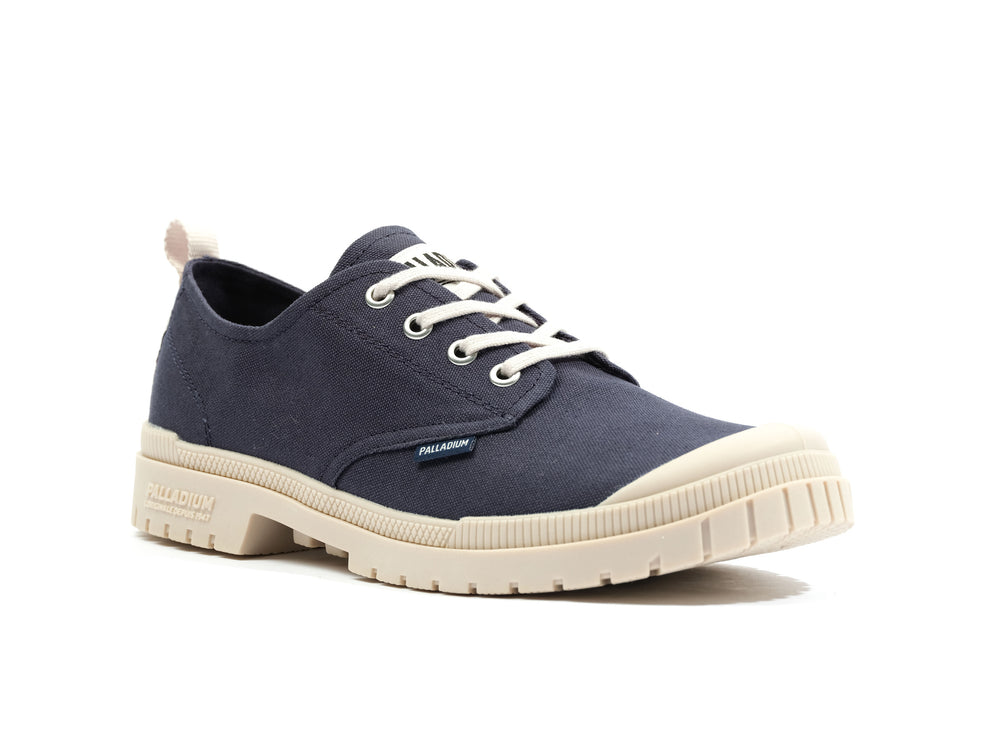 Zapatos Bajos Palladium PAMPA SP20 LOW CANVAS Mujer Indigo | Costa Rica-53841